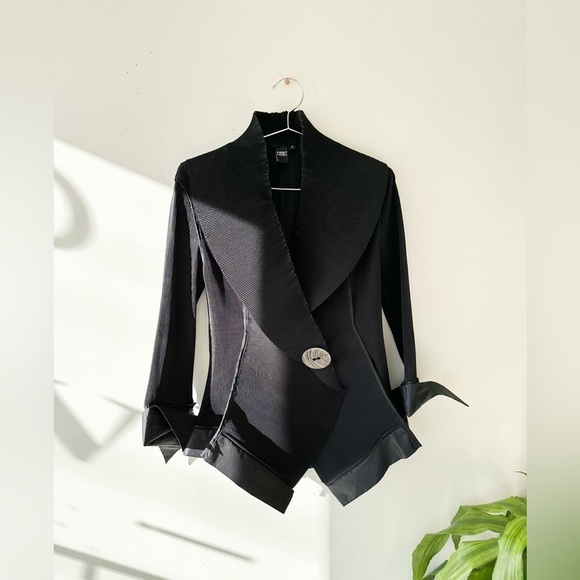 COPY - IPSE Blouse/Blazer - New Wave Deconstructed Asymmetrical Top - black -Si… - Picture 2 of 10